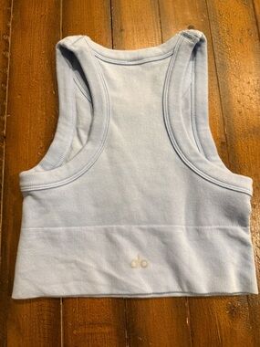 ALO Yoga Powder Blue Ribbed Crewneck Tank